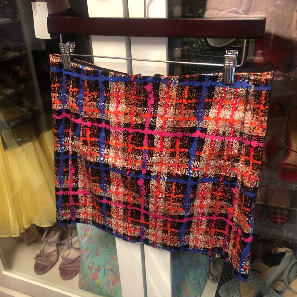 J Crew abstract mini skirt
